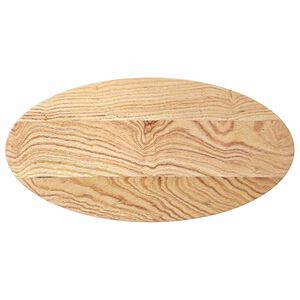 vidaXL Piano per Tavolo 80x40x2 cm in Rovere Massello Ovale