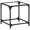 vidaXL Tavolini con Piano in Vetro Trasparente 2 pz 40x40x40cm Acciaio