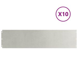 vidaXL Bordure per Prato 10 pz 25x103 cm Acciaio Inossidabile