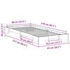 vidaXL Struttura letto a terra Bianco 90 x 210 cm legno