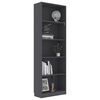 vidaXL Libreria a 5 Ripiani Grigia 60x24x175 cm in Legno Multistrato