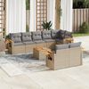 vidaXL Set Divano da Giardino 9 pz con Cuscini Grigio in Polyrattan