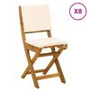 vidaXL Sedie Bistro da Giardino 8 pz Bianco Crema