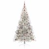 vidaXL Albero di Natale artificiale con luci integrate Argento 240 cm
