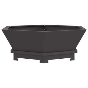 vidaXL Braciere Nero 75 x 75 x 28 cm Acciaio Corten