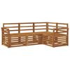 vidaXL Set di divani da esterno 4 pz Naturale Poliestere