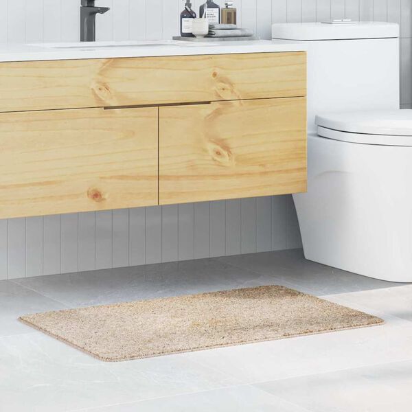 vidaXL Tappetino da bagno antiscivolo Crema 60 x 90 cm PP