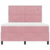 vidaXL Letto a molle con materasso Rosa 140 x 200 cm Tessuto