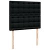 vidaXL Struttura Letto Pouf con Materassi Nero 120x200 cm Velluto