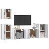vidaXL Set di Mobili Porta TV 5 pz Bianco in Legno Multistrato