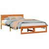 vidaXL Struttura del letto Marrone cerato 140 x 190 cm Pino massello