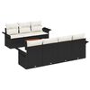 vidaXL Set Divano da Giardino 8 pz Nero polyrattan