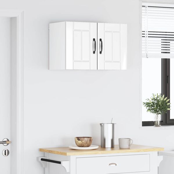 vidaXL Mobile da cucina 2 pcs Bianco Lucido 30 x 31 x 40 cm