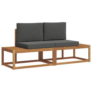 vidaXL Set di divani da esterno 2 pz Naturale