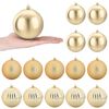 vidaXL Set di palline di Natale XL 15 pz Oro Diam. 10 cm Plastica