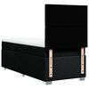 vidaXL Giroletto a Molle con Materasso Nero 100x200 cm in Tessuto