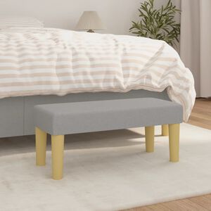 vidaXL Panca Grigio Chiaro 70x30x30 cm in Tessuto