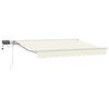 vidaXL Cornice per Tenda Manuale con LED Crema e Bianco 3 x 2 m