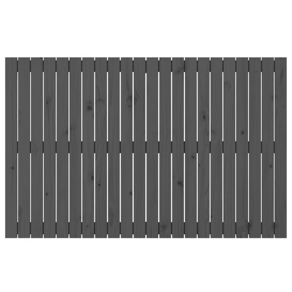 vidaXL Testiera da Parete Grigia 140x3x90 cm in Legno Massello di Pino