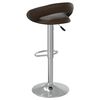 vidaXL Sgabello da Bar Marrone in Similpelle