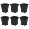 vidaXL Vaso Rotondo per Fiori 6 pz Nero &Oslash; 15 x 12 cm Plastica