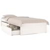 vidaXL Giroletto Bianco con Cassetti 90x190 cm Single
