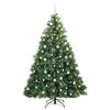 vidaXL Albero di Natale artificiale con 300 LED Verde 210 cm PE e PVC