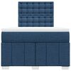 vidaXL Giroletto a Molle con Materasso Blu 120x190 cm in Tessuto