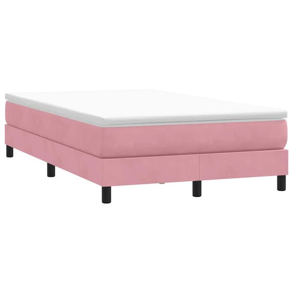 vidaXL Letto a Molle senza Materasso Rosa 120x220 cm in Velluto