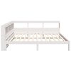 vidaXL Letto Libreria senza Materasso Bianco 135x190 cm Legno di Pino