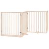 vidaXL Cancello per Cani con Porta Pieghevole 4 Pannelli 320 cm Pioppo