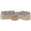 vidaXL Set di divani 8 pz Beige e Grigio Chiaro