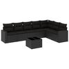 vidaXL Set Divani da Giardino con Cuscini 8 pz Nero in Polyrattan