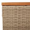 vidaXL Tavolo da Giardino Beige 55x55x37 cm Polyrattan e Legno Acacia