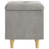 vidaXL Pouf contenitore Grigio chiaro 40 x 40 x 45 cm Velluto