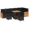 vidaXL Set Divano da Giardino 9 pz 9-Numero di posti Nero