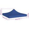 vidaXL Tetto per Tendone per Feste 2x2 m Blu 270 g/m²