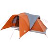 vidaXL Tenda da Campeggio a Cupola 6 Persone Grigio e Arancione
