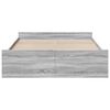 vidaXL Giroletto Cassetti Grigio Sonoma 140x200 cm Legno Multistrato
