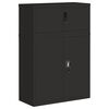 vidaXL Armadio Classificatore Nero 90x40x130 cm in Acciaio