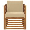 vidaXL Set di divani da esterno con cuscino Naturale 67 x 63 x 73 cm