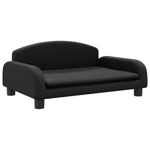 vidaXL Divano per Bambini Nero 70x45x30 cm in Similpelle