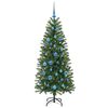 vidaXL Albero di Natale artificiale con 150 LED Verde 150 cm PE e PVC