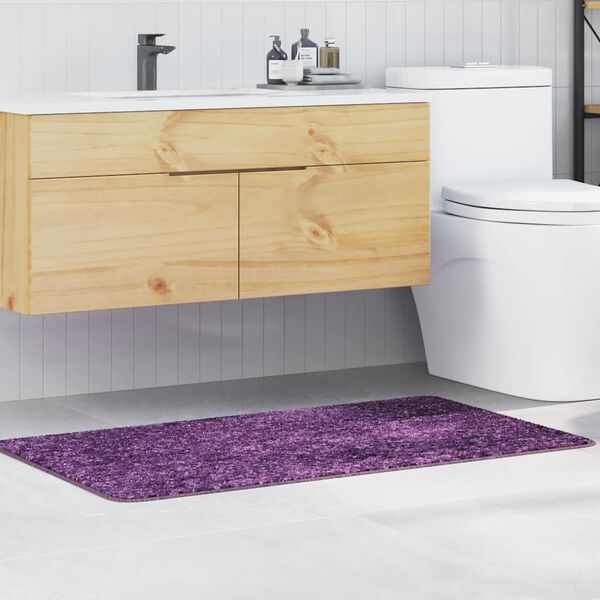 vidaXL Tappetino da bagno antiscivolo Viola 70 x 120 cm PP