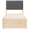 vidaXL Letto con Testiera Rivestita Grigio scuro 80 x 200 cm