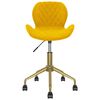 vidaXL Sedia da Ufficio Girevole Gialla in Velluto