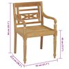 vidaXL Sedie Batavia con Cuscini 6 pz in Legno Massello di Teak