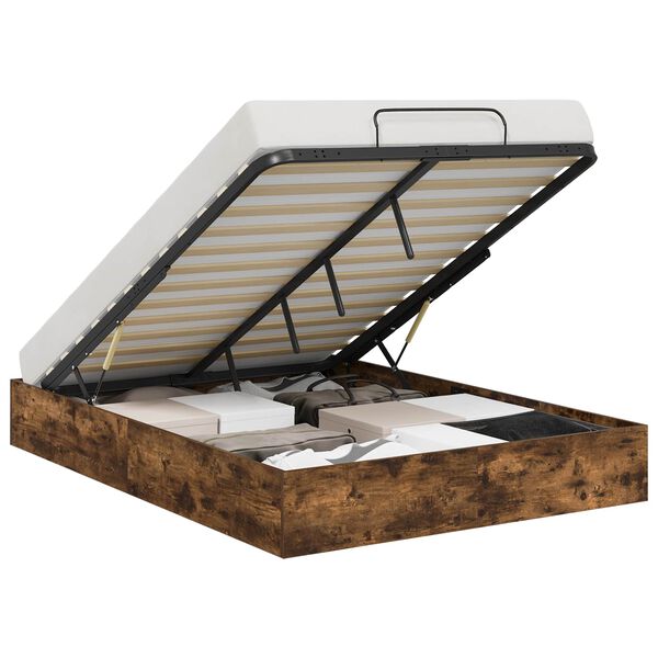 vidaXL Letto ottomano Quercia Affumicata 193 x 120 x 25 cm