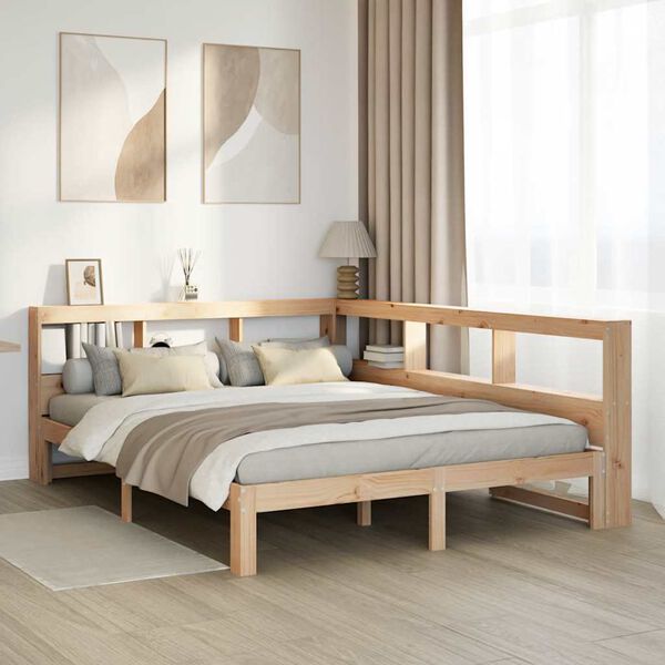 vidaXL Letto Libreria senza Materasso 160x200 cm in Legno di Pino