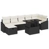 vidaXL Set Divano da Giardino 8 pz Nero polyrattan